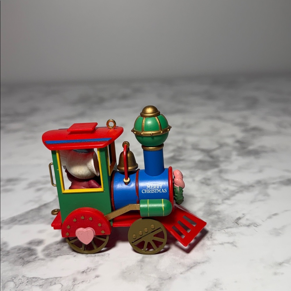 Colorful Train with Mouse Engineer Ornament - Picture 2 of 11